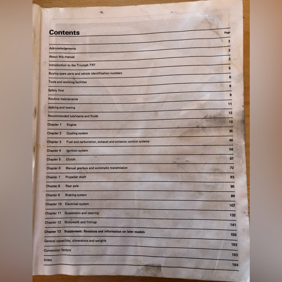 Triumph TR7 Models 1975 thru 1981 Owners Workshop Manual - Picture 8 of 14